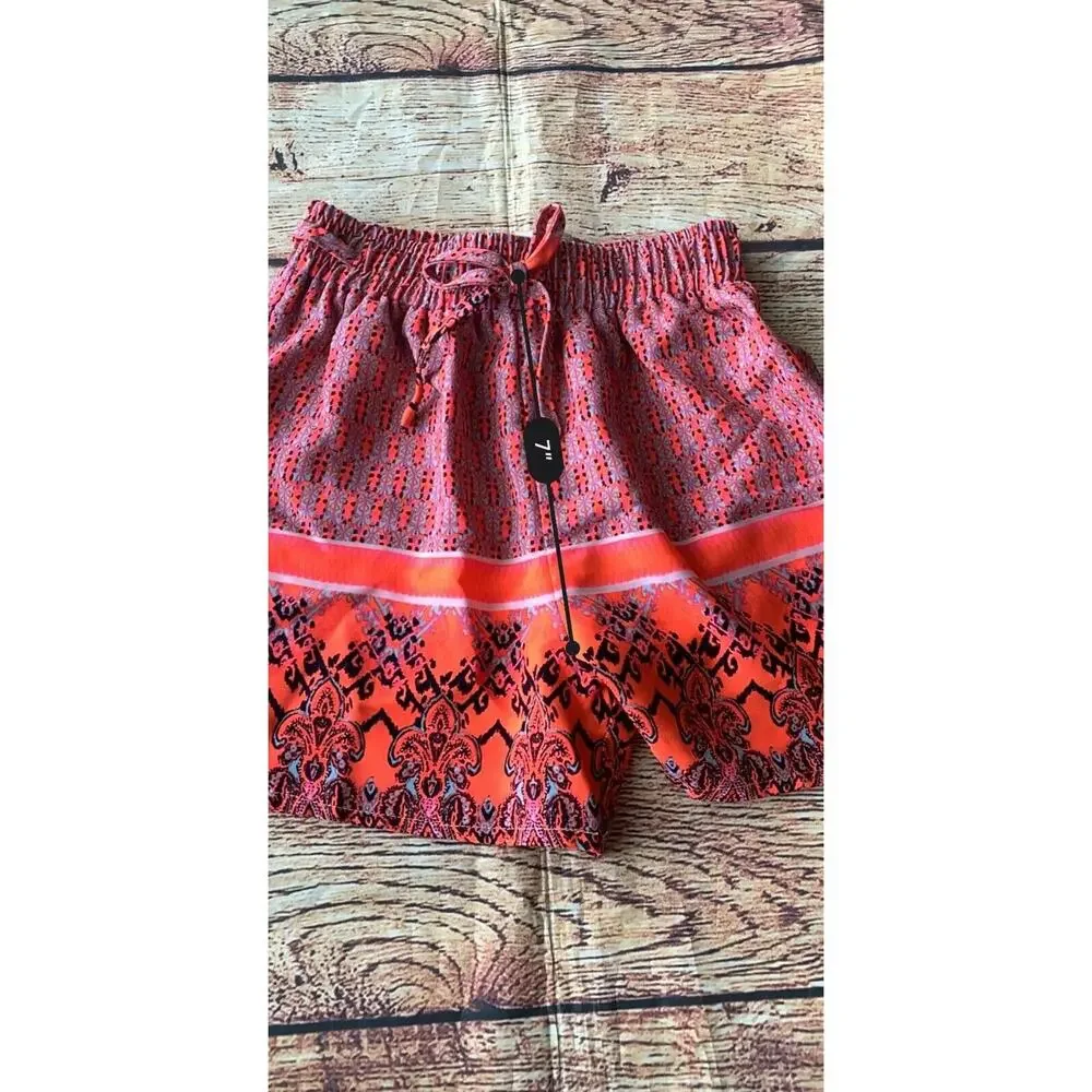 GB Girls Elastic Printed Multicolor Shorts Kid’s Size 6X